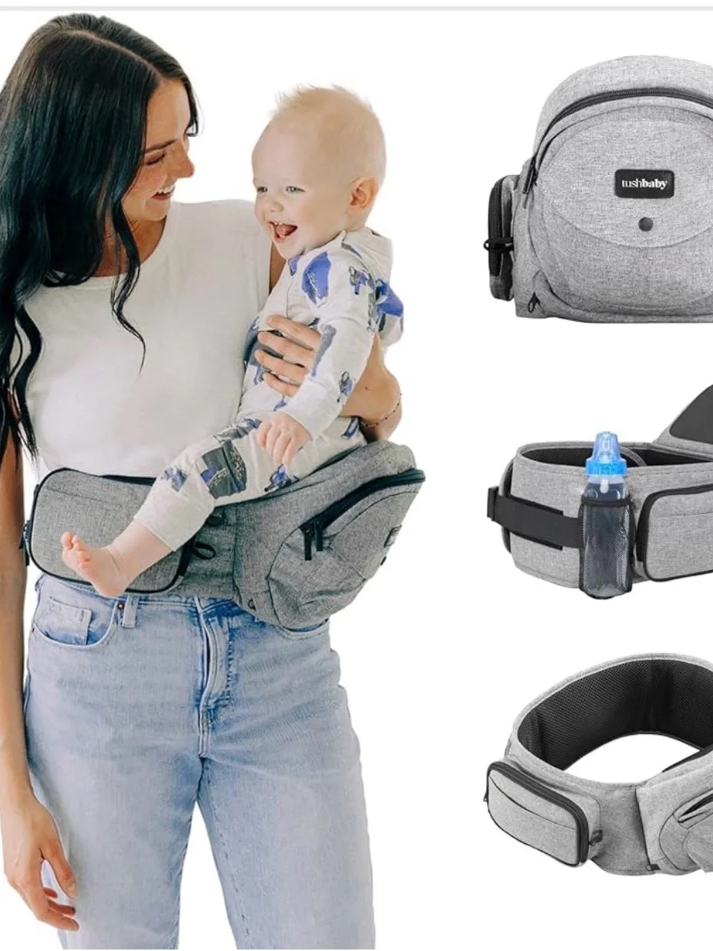 Gray Kids Belt Bag by oshbaby